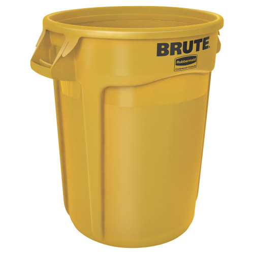 Round Brute - műa. hulladékgyűjtő, 121,1 l, sárga