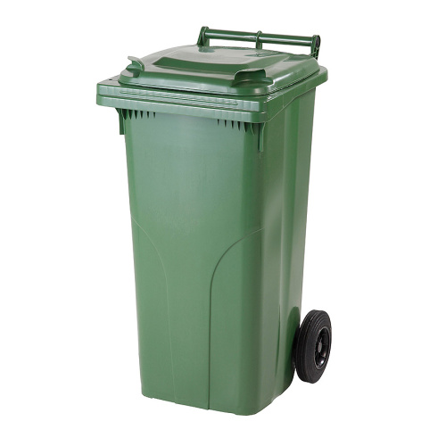 120 literes műanyag hulladéktároló-zöld
