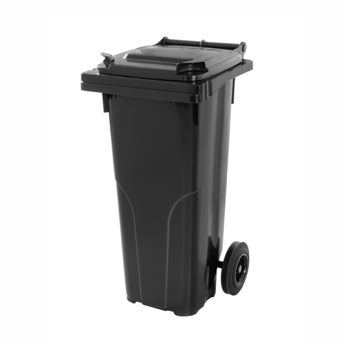 80 l műanyag hulladéktároló-fekete
