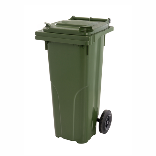 80 l műanyag hulladéktároló-zöld