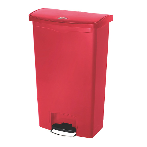 Lábpedálos hulladéktároló - piros 68 l