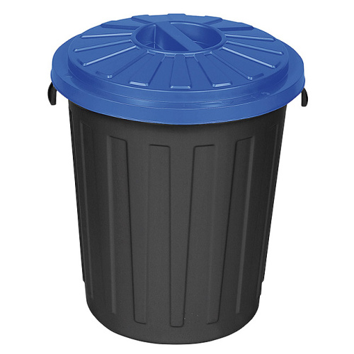 Műanyag hulladéktároló kék fedéllel 50 l