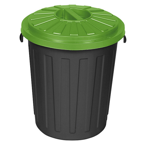 Műanyag hulladéktároló zöld fedéllel 50 l