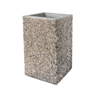 Négyzetes alakú beton hulladéktároló